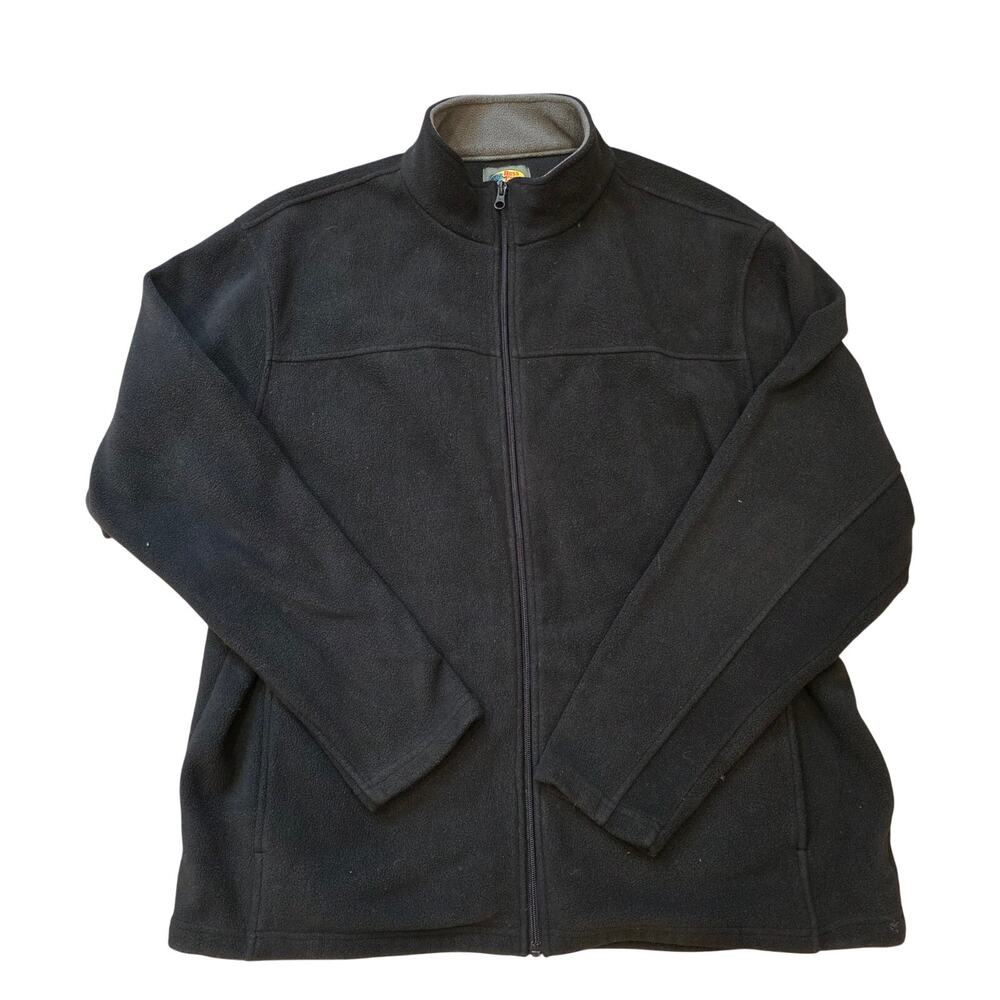 EUC Bass Pro Shop black zip up fleece  sz XL